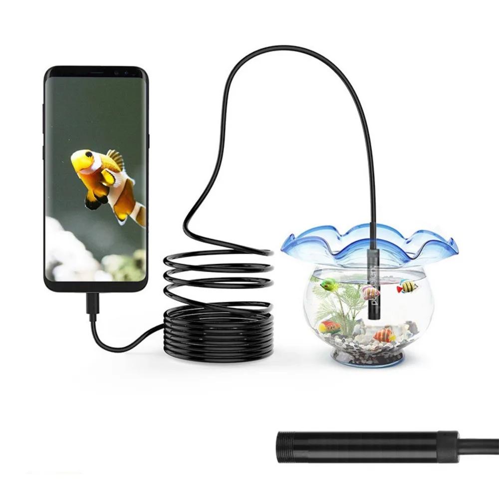고화질 낚시 카메라 헤드 내시경, USB 시각 물고기 탐지기, 수중 물고기 관찰 프로브, 2M5M